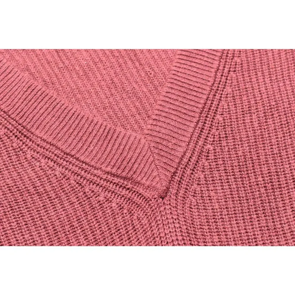 Banana Republic XL Burgundy Red V-Neck Ribbed Knit Wool Blend Pullover Sweater